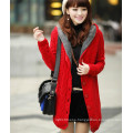 Latest Winter Warmer Knitted Women′s Coat with Hood